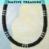 18" Raiders Black Wood Coco Silver Beaded Necklace - 8mm (5/16")...