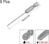 uxcell 5 Pcs 1.6mm PH00 Magnetic Phillips Screwdriver Bits, 1/4 Inch Hex Shank 2.56-inch Length S2 Power Tool...