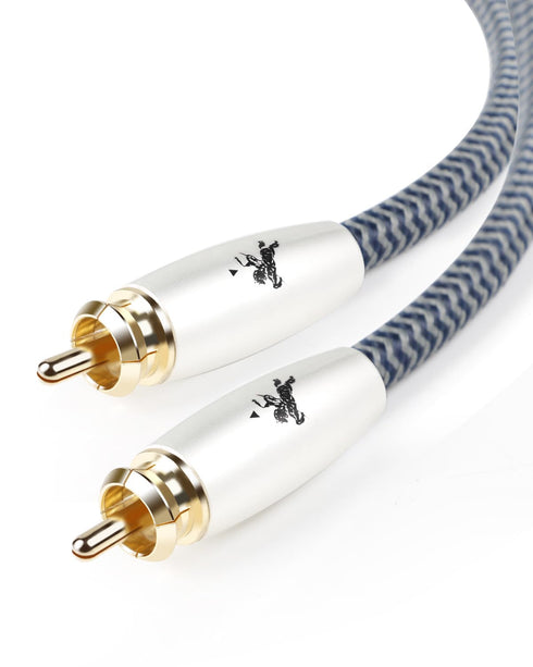 Subwoofer Digital Audio Coaxial Cable Dual Shielded Cord, 24K Gold Plated Connector RCA to RCA Stereo Cable, 4.9feet/1.5M IMP-2202...
