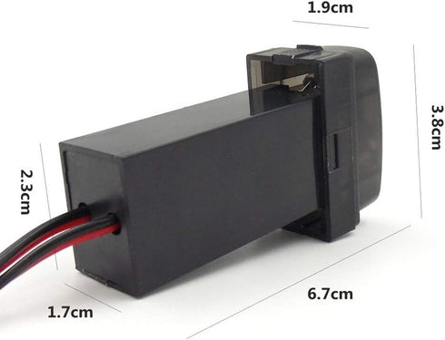 Special 5V 2.1A USB Interface Socket Car Charger and Voltmeter Use for Mitsubishi...