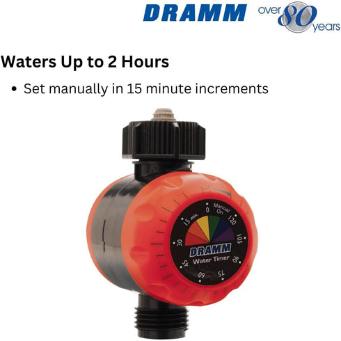 Dramm n 15042 ColorStorm Premium Water Timer, Orange...