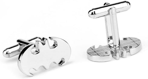Super Hero Collection Silver Bat Cufflink Men’s Classic Formal Occasions Cufflinks...