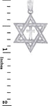925 Sterling Silver Jewish Charm Cross Star of David Pendant...