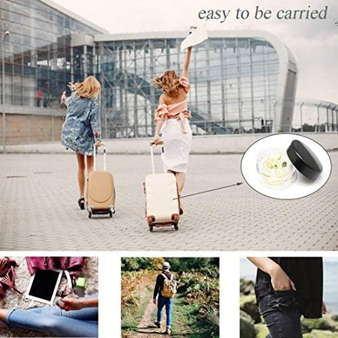 ZEJIA 5 Gram Sample Containers with Lids, 25PCS Mini Makeup Containers, Empty Plastic Travel Cosmetic Containers with Labels...