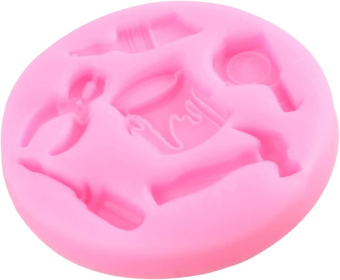 Hand Tools Silicone Molds Mini Construction Tools Fondant Mold For Cake Decorating Cupcake Topper Chocolate Candy Gum Paste Polymer Clay...
