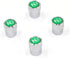 Chrome Plated Brass Valve Stem Caps N2 Nitrogen Sign Logo on The Top, 4 pcs Pack...