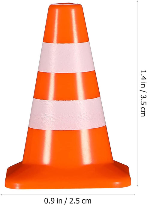 STOBOK Traffic Cone, 14pcs Traffic Signs Toys Miniature Traffic Road Cone Construction Toys Mini Cones Kids DIY Traffic Roadblock Toy for Kids Edu...