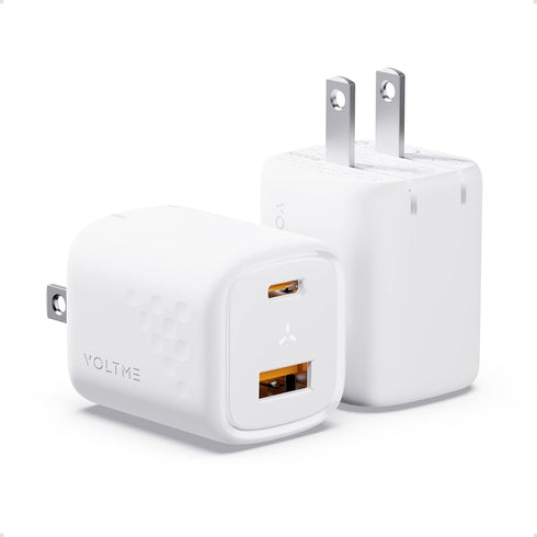 VOLTME USB C Charger 30W, 2-Pack Dual Port Fast Charger Block, Compact Wall Charger Foldable Plug Adapter for iPhone 14 13 12 11 Pro Max Mini, Sam...