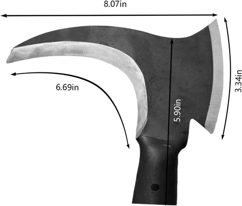 1 Pcs High Manganese Steel Double Scythe,Steel Grass Sickle,Agricultural Hand-Motor Weeding,Blade Thickness 2.8mm,Weeding Scythe Sickle for Outdoo...