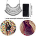 MJartoria Statement Necklace for Women, Boho Collar Choker Coin Tassel Ethnic Gypsy Chunky Necklace Antique Silver Color Bib Festival Halloween Ca...