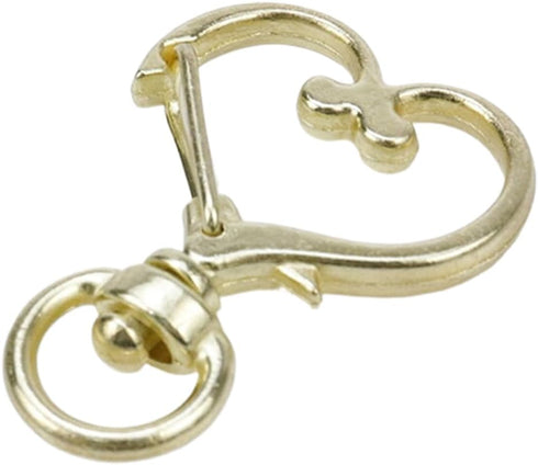 Pack of 50 Heart Shaped Swivel Snap Hook Metal Spring Snap Clip Keychain Clip Jewelry Clasps Key Ring for Jewelry Making Bag Accessories DIY Craft...