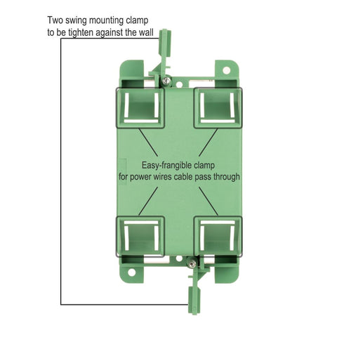 Electrical Outlet Box, Single Gang Old Work Box, 14 Cubic inch Junction Box for Switch or Wall Outlet Installation, Green, Pack of 3...