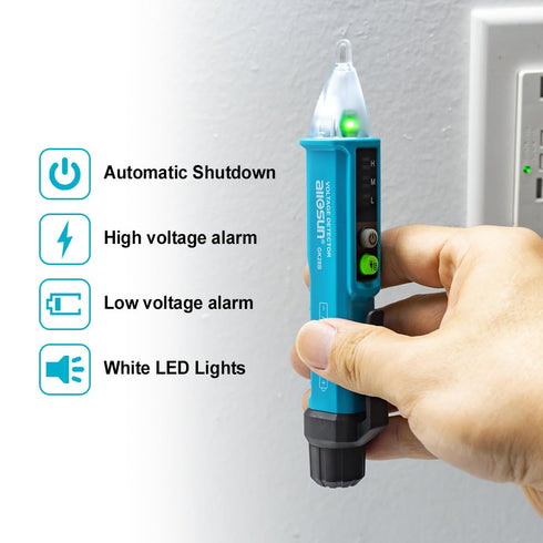ALLOSUN Non-Contact AC Voltage Detector, Electrical Circuit Outlet Tester, Dual Sensitivity Range,12V-1000V/48V-1000V,LCD Display,Live Wire Tester...