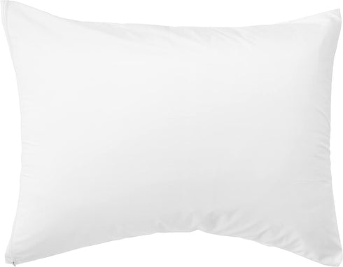 National Allergy Premium 100% Cotton Zippered Pillow Protector - Standard Size - White - 3 Pack - 300 Thread Count - Hypoallergenic Bed Pillowcase...