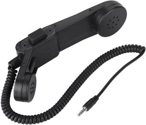 Diyeeni 3.5mm Plug Speaker Mic, Retro Telephone Handset Handheld Speaker Mic HiFi Sound Shoulder, Retro handsets for Cell Phones......