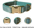 Dog Collar and Leash Set?Soft & Comfy Velvet Dog Collar and Leash with Heavy Duty Metal Buckle and D-Ring Adjustable Collars for Small Medium Larg...