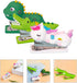 3pcs Mini Staplers for Desk, Kids Cartoon Stapler Crocodile Dinosaur, Handheld Fun Stapler for Kids Home Office...