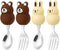 Toddler Utensils Baby Fork and Spoon Set with Case Food Grade 18/10 Stainless Steel Kids Silverware for Self Feeding Travel Flatware with Cute Han...