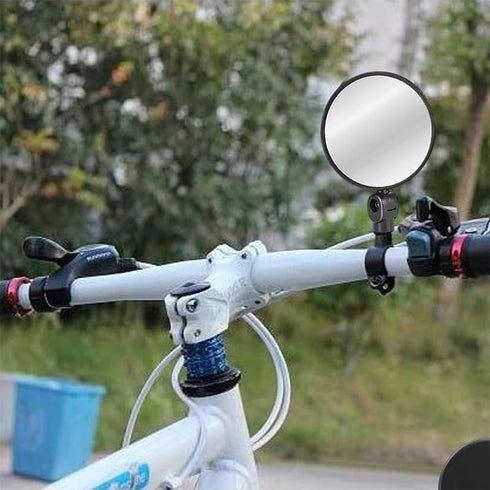 2 Pcs Bike Mirror, Bicycle Cycling Rear Mirror Rotatable Handlebar Convex Mirror Adjustable 360 Degree Rearview Bicycle Mirrors Shockproof Wide An...