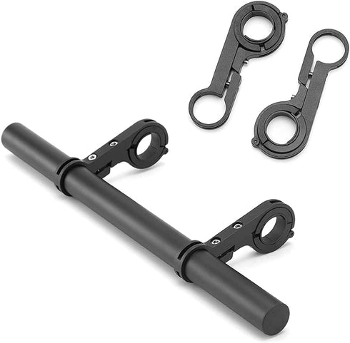 Bicycle Extension Bracket?Aluminum Alloy Bike Double Handlebar Extender for Holding Bicycle Speedometer, Phone Light Mount Holder(Black)...