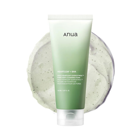 ANUA Heartleaf Quercetinol Pore Deep Cleansing Foam, Facial Cleanser, for Double Cleansing, BHA, Hyaluronic Acid, Glycerin, Face Wash, Blackhead R...
