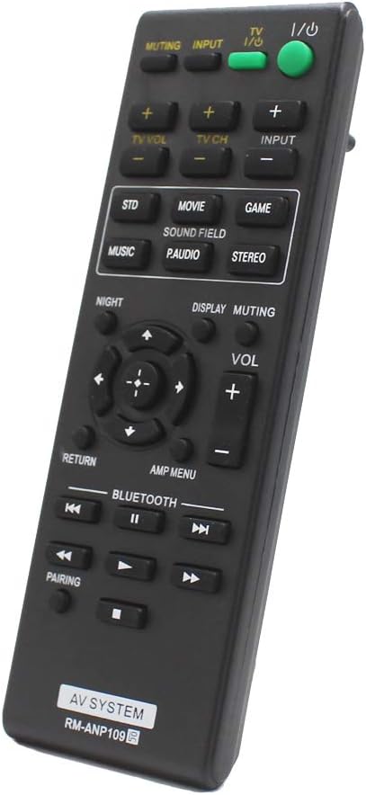 Universal Replacement Remote Fit for Sony Audio System SA-CT260 SA-CT260H SA-WCT260H HTCT260 HT-CT260 HTCT260H HT-CT260H RM-ANP084 HT-CT260 HT-CT2...