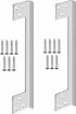 L-Shaped Security Reinforcement Striker Plates Stainless Steels Outswing Door Security Protector Door Latch Guard Extra Security Home Security Doo...