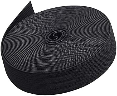 Black Elastic Band for Wigs 1 inch for Sewing Waistband x 11 Yard Spool, Wig Elastic Bands for Melting Lace, High Elasticity, Elasticos para Costu...