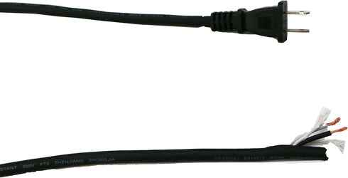 10 Feet Power Tool Cord Replacement,2 Prong 16AWG Oil Resistant Waterproof Rubber Flexible Cord (3.1Meters,Black) (16A2Prong)...