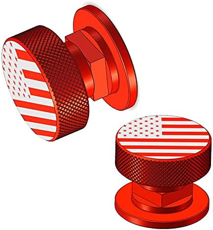 Welding Hood Helmet Pipeliner Fasteners-1Pair USA Flag Pattern Aluminum Helmet Pipeliner Headgear Replacement Parts Accessories Screws Flip Hood, ...
