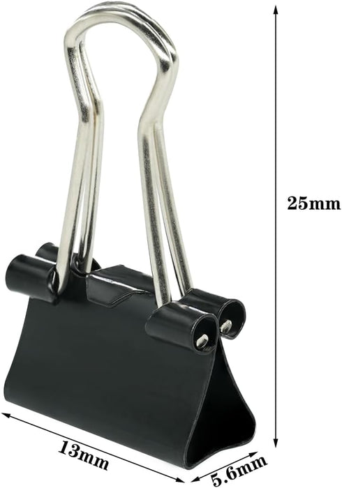 64Pcs Mini Binder Clips, 0.5 inch(13mm), Paper Clamps Micro Size for Office Supplies, Black...
