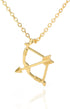 Bow and Arrow Necklace for Women Men Collar Stainless Steel Gold Color Archery Necklaces Jewelry Gift for Friend (Color : A)...