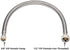 EZ-Fluid 24" Stainless Steel Braided Faucet Connector,Faucet Water Supply Hose Connector Lines 1/2" Fip x 3/8" Comp x 24" (Pack 2)...
