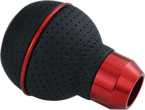 Red Shifter Gear Knob 5 Speed Leather Ball Shift Knob for Most Manual Automatic Vehicles...