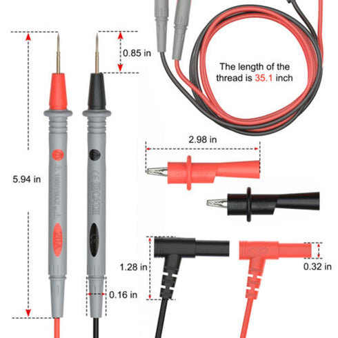 Digital Universal Meter Pens 1000v20a High -Precision Gold -Plated Copper Needle Digital Universal Meter Line...