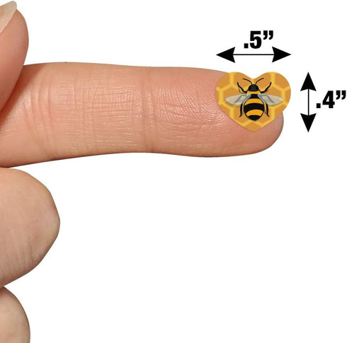Bee on Honeycomb Heart Shaped Planner Calendar Scrapbook Craft Stickers...