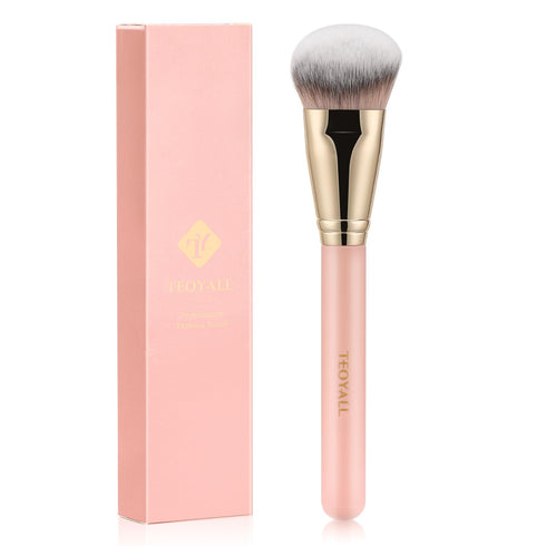 TEOYALL Flat Angled Foundation Brush, Large Dense Synthetic Bristles Kabuki Brush for Base Makeup with Liquid Cream Powder...