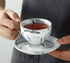 FUYU Gold Edge Marble Ceramic Espresso Coffee Cup and Saucer Set Tea Cup...