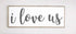 Tamengi I Love Us Wood Sign - Rustic Farmhouse Decor - 6x20inch - Red, White, Black - Wall Mount - Home Decor, Events...