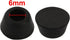 uxcell® 20pcs Desk Chair Round Rubber Leg Cap Floor Protector 6mm Inner Diameter Black...