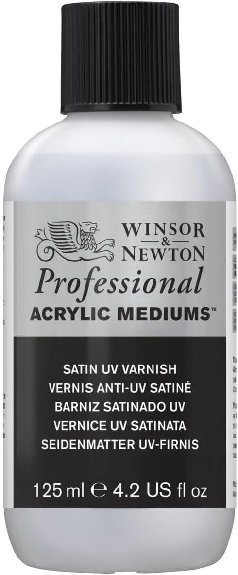 Winsor & Newton Professional Acrylic Medium, Satin UV Varnish, 125ml (4.2-oz)...