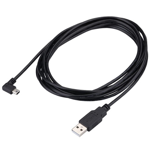 3M USB A to Mini B USB Cable 90 Degree Data Sync Charge Cord with 5 pcs Wiring Clips for Nextbase Dash Cam Car GPS Navigator DVR Digital Camera (R...