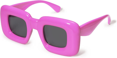 VANLINKER Cute Square Inflated Sunglasses for Women Men Trendy Chunky Glasses Retro Thick Frame Funny Mask Shades VL9733...
