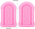 2Pcs Window Frame Silicone Maker Set, Food Grade 3D Fondant Cutter for Cake Decorating, Non Stick Baking Tools for Wedding Birthday Cupcakes, Cook...