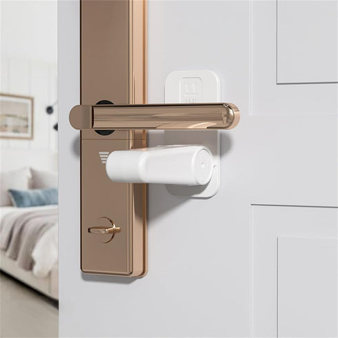 Child Proof Door Handle Lock Baby Proof Door Knob Safety Lock Adhesive Childproof Door Lever Lock Safety Door Locks for Kids Toddlers Cats Dogs No...