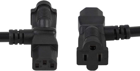 2 Feet/0.6M Nema 5-15P Male to C13/ Nema 5-15R Piggyback Power cord, UL CUL SJT 14AWG 3C, Replacement for Daisy Chain Pro Audio DJ etc...