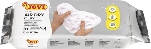 Jovi Air-Dry Modeling Clay; 8.8 oz. White, non-staining, perfect for Arts and Crafts Projects...
