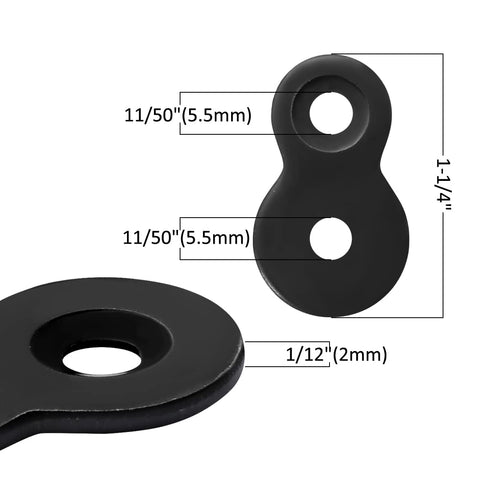 Figure 8 Fastener, Heavy Duty Table Top Fasteners, Desktop Clips Tabletop Connector Bracket (Black) (20) (40)...