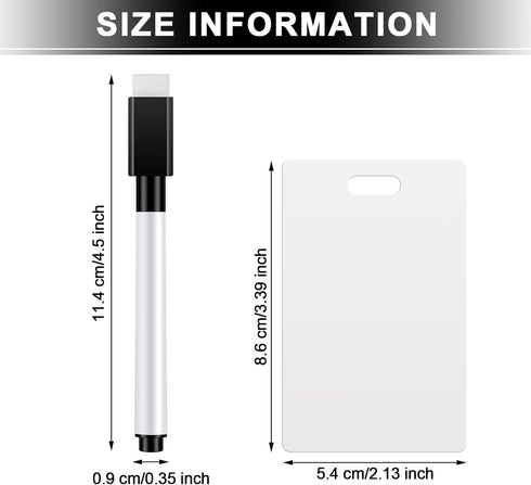 24 Packs Pocket Sized Erasable Notepad Badge Accessory 12 Pieces Mini Whiteboard Clipboard Hangs with Badge Mini Whiteboard Small Dry Erase Board ...
