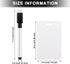 24 Packs Pocket Sized Erasable Notepad Badge Accessory 12 Pieces Mini Whiteboard Clipboard Hangs with Badge Mini Whiteboard Small Dry Erase Board ...